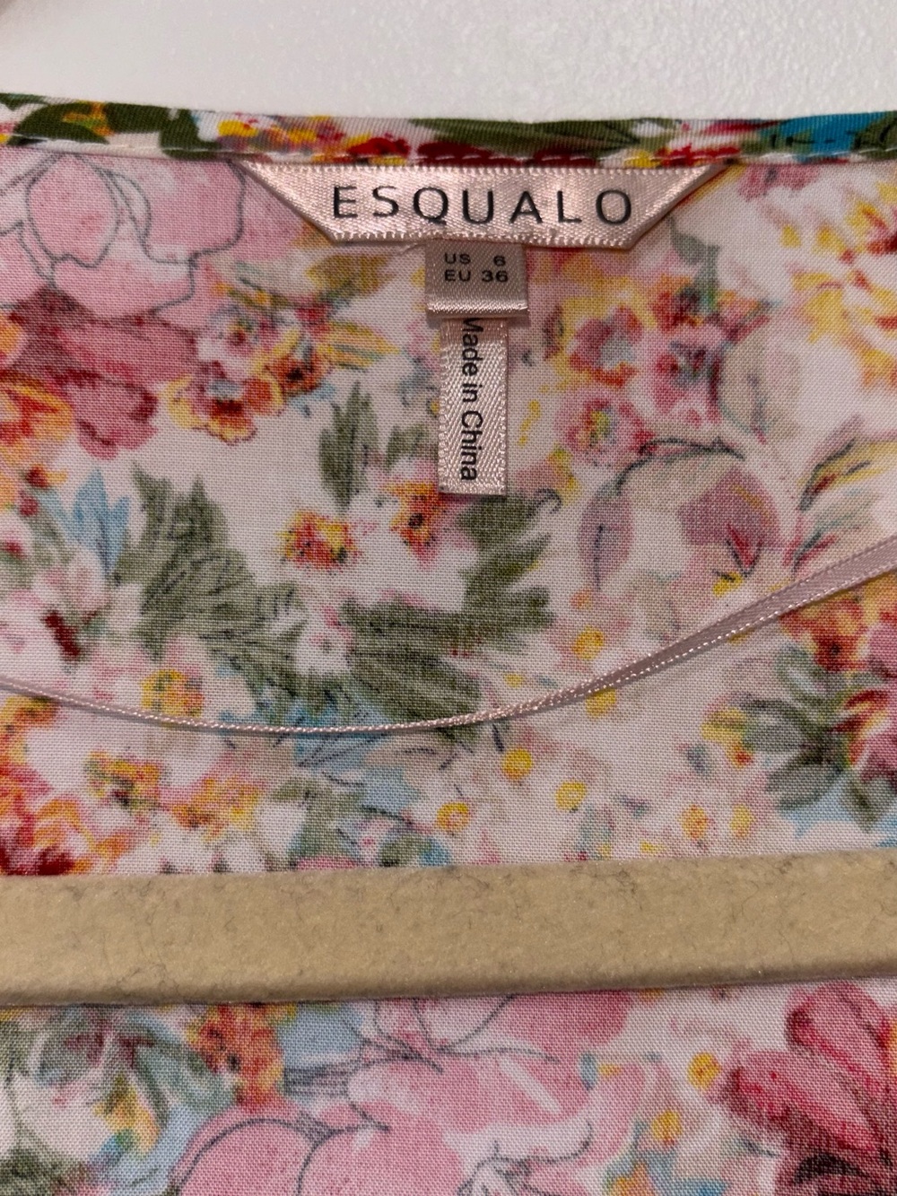 ESQUALO Floral Wrap Maxi Dress in Pink/Red/Green/Yellow/Orange 100% Linen - Picture 8 of 8